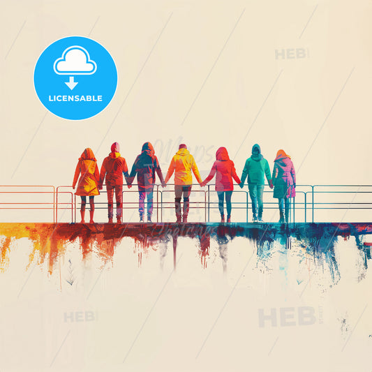 A Group Of People Holding Hands
